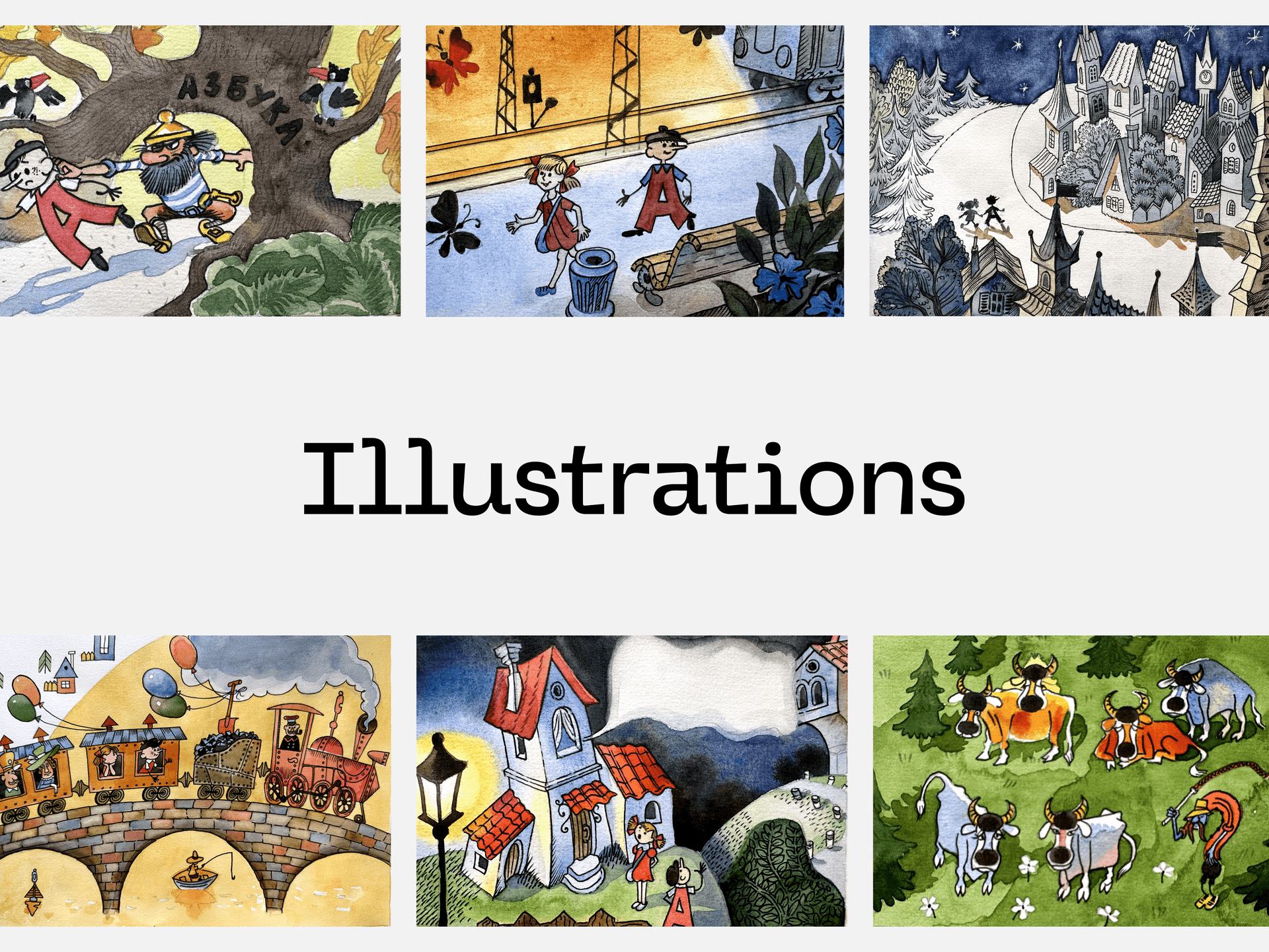 Hand-drawn illustrations