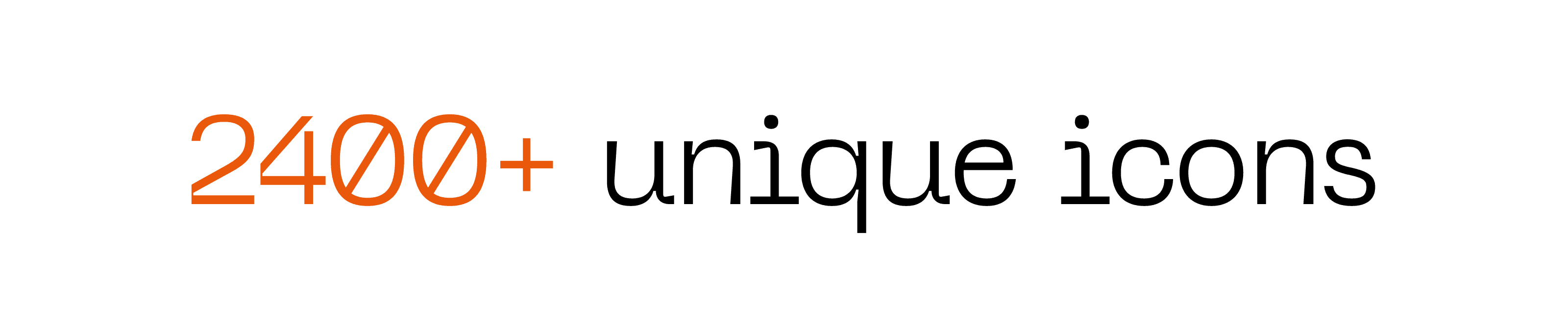 2400 unique icons
