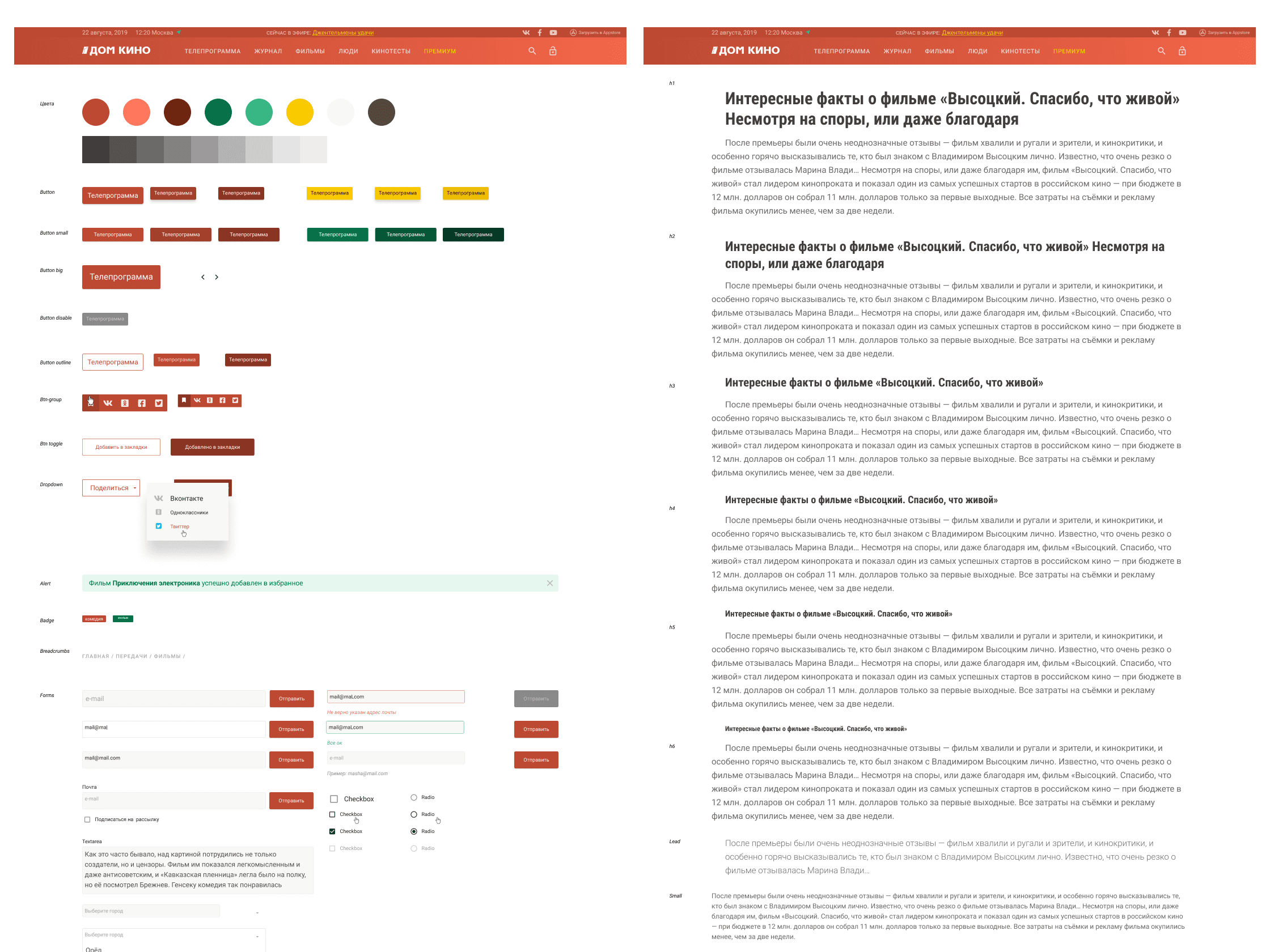 DomKino website styles