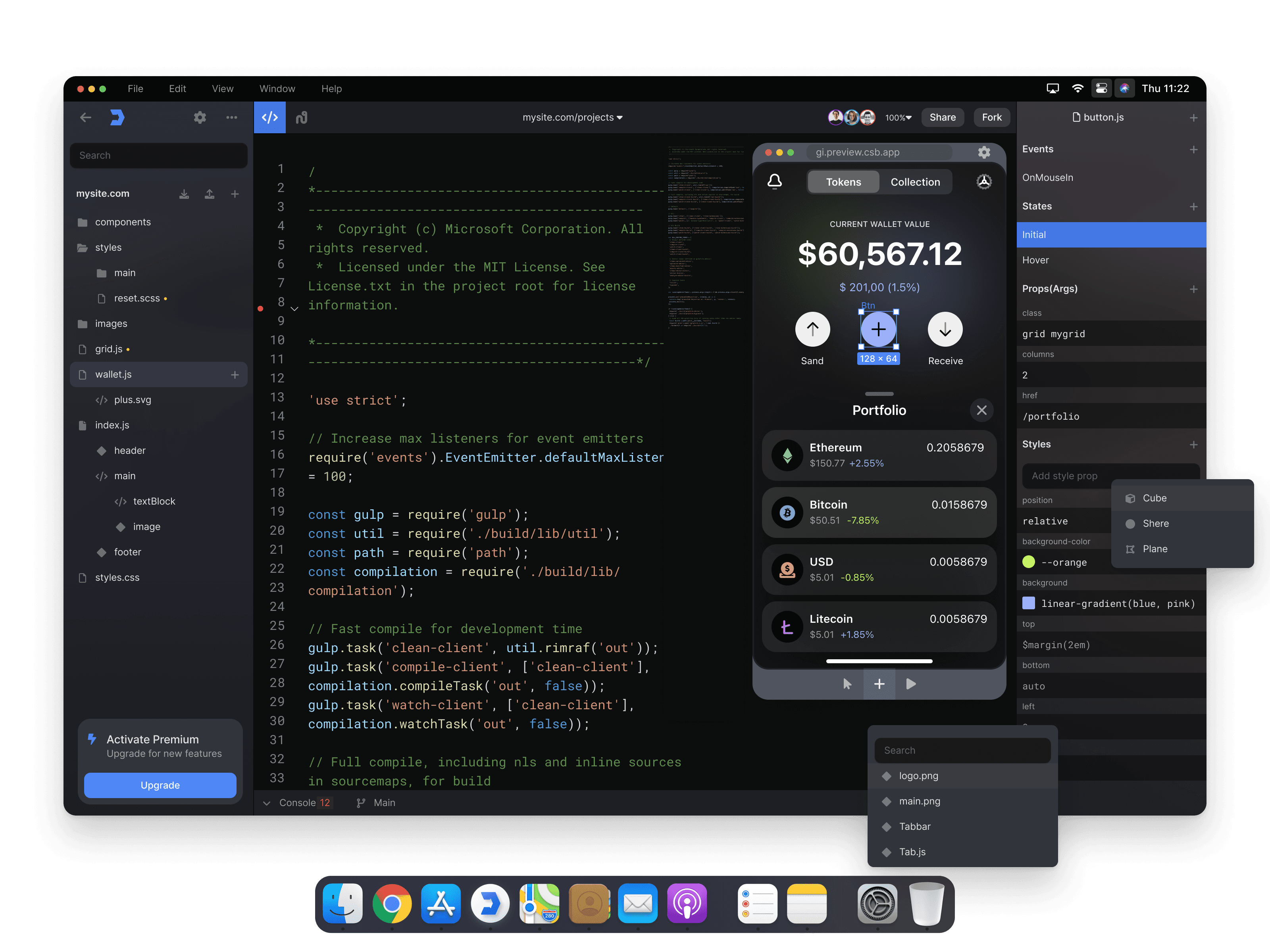Code editor